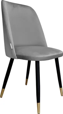 Zdjęcie produktu dla Krzesło do jadalni i salonu GOYA MG17 - Eleganckie krzesło welurowe na czarno-złotych nogach
