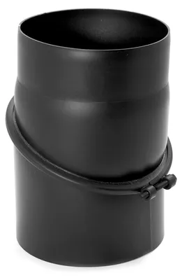 Produktbild von Raik Basic Rauchrohrbogen / Ofenrohr 250mm - 0° - 45° ohne Reinigungsöffnung schwarz