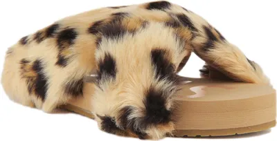 Produktbild von Toms Susie EVA Frauen Kunstfell Plattform Hausschuhe Leopard – 7 Großbritannien - 40 EU - 9 US