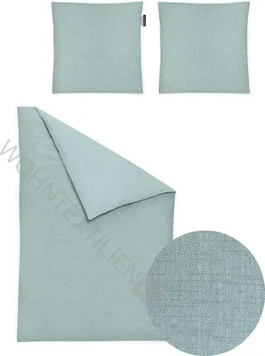 Produktbild von Irisette Mako-Satin Bettwäsche Carla 8253-20 jade 100% Baumwolle, Größe:Einzel Kissenbezug 40 x 80 cm