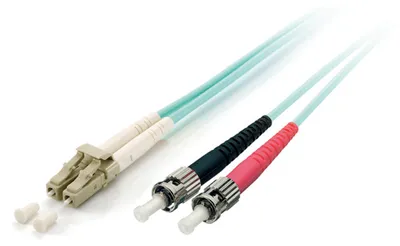 Produktbild von Equip LWL Patchkabel LC->ST 15.00m Multimode Duplex OM3 turq Polybeutel