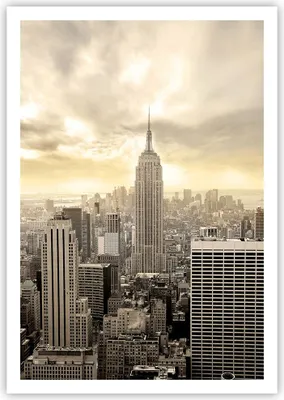 Produktbild von Poster - Poster ohne Rahmen - Stadt Wolkenkratzer Manhattan New York - 70x100 cm - Wand Bild - Wanddeko - Wandbilder - Kunstposter - Wandposter - Bilder - Kunstdruck - Wandbild - P2XPA70x100-2630