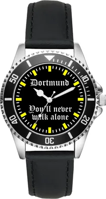 Produktbild von KIESENBERG Herrenuhr Armbanduhr Dortmund Geschenk Fan Artikel Zubehör Fanartikel Analog Quartz Uhr L-2208