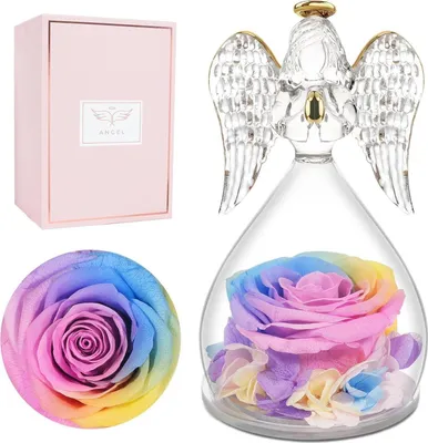 Produktbild von Engel Figur Ewige Rose Geschenk für Frauen Muttertag Valentinstag Weihnachten