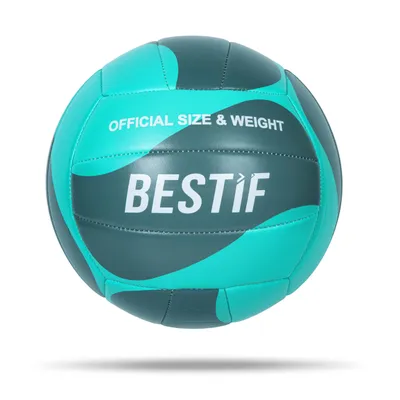 Produktbild von BESTIF Volleyball Größe 5 für Outdoor Indoor Training Beach Ball Türkis-Grau