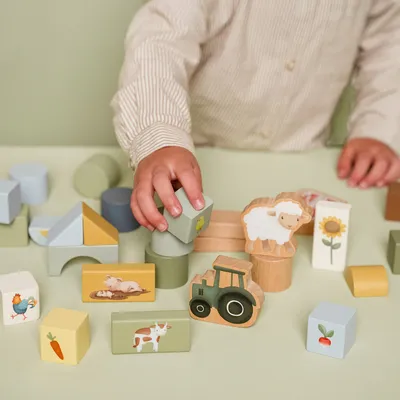 Produktbild von Little Dutch Little Farm -puiset rakennuspalikat, 50 kpl