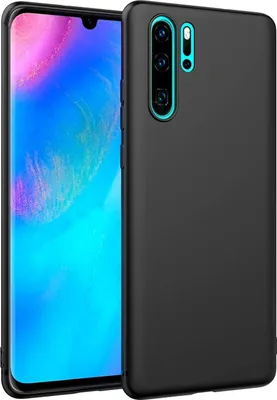 Produktbild von Silikon Hülle für Huawei P30 Pro Schutzhülle Matt Schwarz Backcover Handy Case