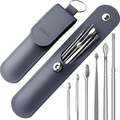 Produktbild von AdroitGoods Ohrenschmalz-Entferner-Set - 6 Stück - Ohr-Reiniger - saubere Ohren - blau