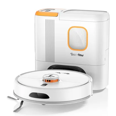 Obrázek produktu pro Teendow D20S MAX+ Robotický Vysavač - Silou 6000Pa 5000mAh Minut Provozu 180min 250ML nádoba Tichý Mop - Bílá