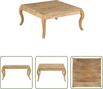 Obrázek produktu pro The Living Store Konferenční stolek 80 x 80 x 40 cm Masivní mangové dřevo
