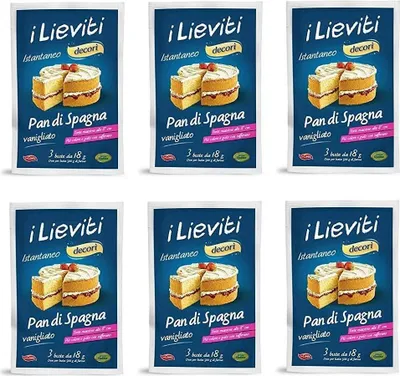 Produktbild von 6x Lo conte i lieviti pan di spagna vanigliato Biskuitkuchen hafe Vanille 3x18g