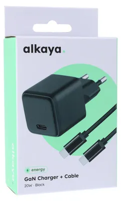 Produktbild von alkaya NEXUS Speed Flex Charger Set GaN Technologie 20W schwarz