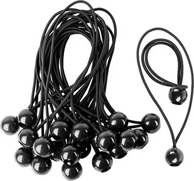 Immagine prodotto di CoverUp! 50 tenditori per teloni con pallina per striscioni, teloni, padiglioni, tende | anelli di espansione, supporti per teloni, tenditori in gomma, cinghie elastiche per tende, gommini di tensionamento