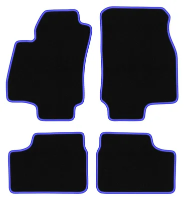 Produktbild von Fußmatten Automatten Velours Schwarz/Blau für Opel Astra G 1998-2009 Set 4-tlg