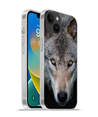 Produktbild von MuchoWow® Handyhülle Schutzhülle Hülle für Apple iPhone 14 Plus - Soft case Wolf - Porträt - Schwarz Silikon Softcase Handy Hülle - Abbildung