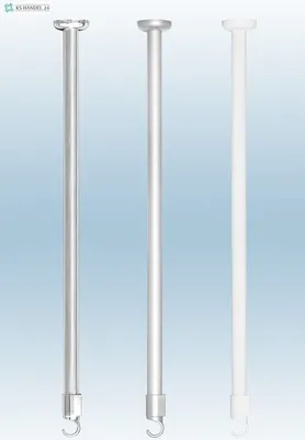 Produktbild von Alu Deckenhalterung extra lang 120cm! Für Winkelstange Duschvorhangstange weiß!
