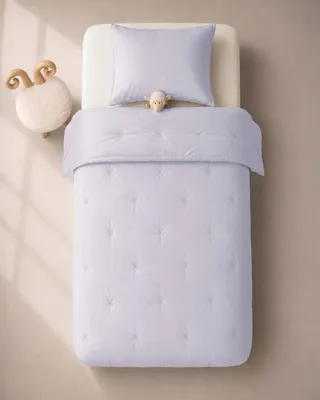 Produktbild von Waschbare Bettdecke HOOMstyle mit Kissenbezug - Kinderbettwäsche - Orchidee Lila