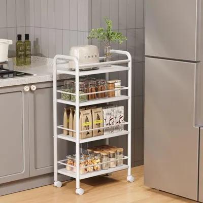 Zdjęcie produktu dla Wózek kuchenny - 4 poziomy - Na kółkach - 24 x 40 x 85 cm