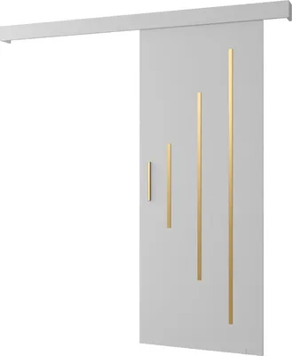 Produktbild von MEBLE KRYSPOL Schiebetürsystem SALWADOR Y mit Schienenabdeckung, Einbautüren, 90x204cm, Weiß