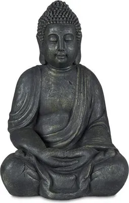 Immagine prodotto di Statua del Buddha grigia in stile vintage da 70 cm