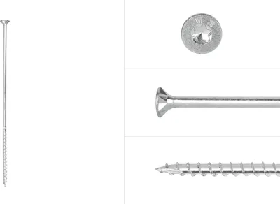 Immagine prodotto di Viti per pannelli truciolari zincate 6 x 220 mm Torx 30 con filettatura parziale - confezione da 100 viti
