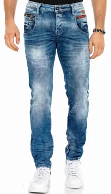 Immagine prodotto di Jeans slim fit da uomo, modello CD394, con effetto used