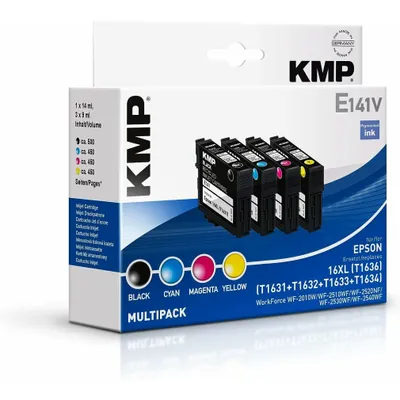 Immagine prodotto di KMP 1621,4050 KMP E141V Multipack BK/C/M/Y kompatibel mit Epson T 163