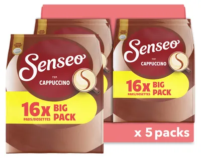 Produktbild von SENSEO Pads Typ Cappuccino Senseopads 5 x 16 Getränke Kaffeepads Vorteilspack