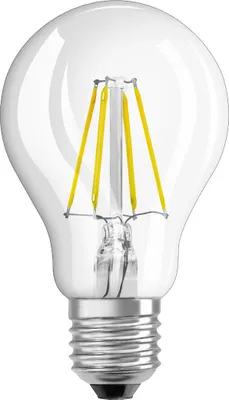 Immagine prodotto di OSRAM LED Star lampada LED a filamento trasparente, E27, bianco luce diurna (6500K), a forma di lampadina, in sostituzione delle lampadine tradizionali da 40W, confezione da 1 pezzo
