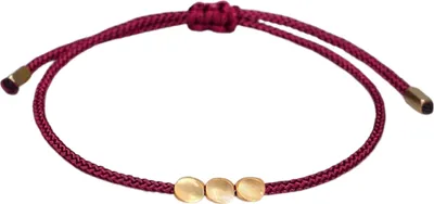 Produktbild von Freundschaftsarmband mit Anhängern, verstellbar, handgefertigt, Temperament, Zierdekoration, Accessoires, Uni, handgefertigt, geflochtenes Armband für den Alltag-Weinrot