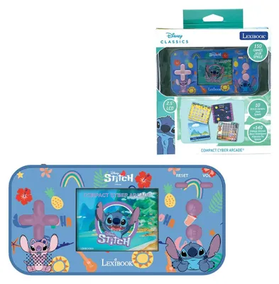 Produktbild von Lexibook, Disney Stitch, Tragbare Kompaktkonsole Cyber Arcade, 150 Spiele, LCD-Farbbildschirm, batteriebetrieben, JL2367D
