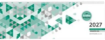 Image de Calendrier de bureau Giganta XXL, format vert, pour 2027 (1 semaine par page, 2 pages par feuille)