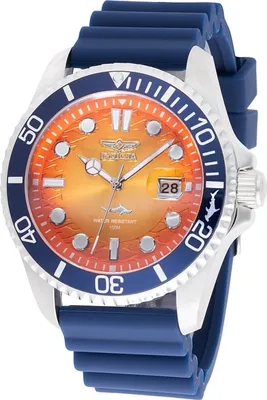 Produktbild von Invicta Pro Diver 47169 Herrenuhr - Quarzwerk - Edelstahl mit orangefarbenem Zifferblatt - 43 mm