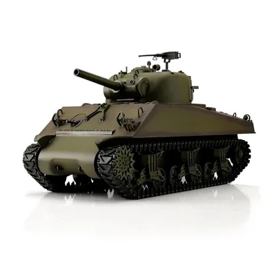 Produktbild von TORRO Panzer 1/16 RC M4A3 Sherman grün getarnt - BB Airsoft+IR