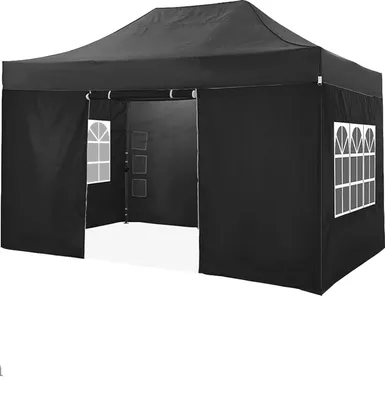Produktbild von Partyzeltt – Pavillon – Faltzelt – Überdachung – Gartenzelt – 3 x 4,5 m – Wasserdichtes Polyester