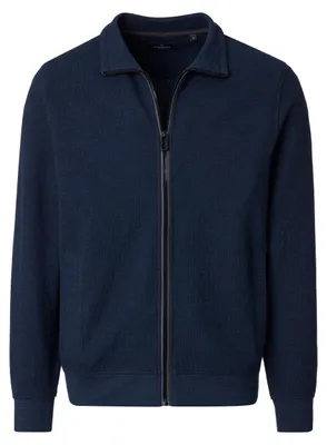 Produktbild von CASAMODA Herren Sweatjacke Stehkragen Zipper Baumwollmix Blau XL