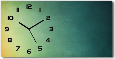 Produktbild von Wanduhr aus Glas – 60x30 cm - Glasbild - Glasuhr - Gehärtetes Glas - schwarze-zeiger - marine-Gradienten