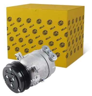 Image de Compresseur de climatisation 12 V, Ø 126 mm, HELLA Thermo-Expertise, compatible notamment avec l'OPEL OMEGA