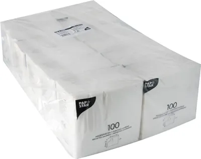 Immagine prodotto di PAPSTAR  81451 PAPSTAR Servietten, 330 x 330 mm, 1-lagig, weiß