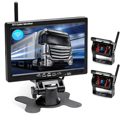 Immagine prodotto di Telecamera di retromarcia wireless con monitor da 7 pollici e 2 telecamere