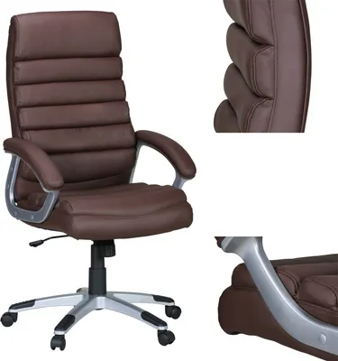 Produktbild von Amstyle Bürostuhl Braun Chefsessel Schreibtischstuhl Drehstuhl Bürosessel