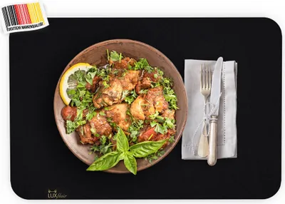 Produktbild von 4er Set Platzmatten aus Filz in schwarz
