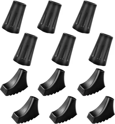Produktbild von Nordic Walking Stöcke 12 Stück 10mm Antirutsch Gummi Dämpfer Ersatzteile
