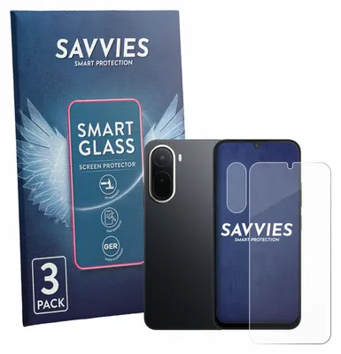 Produktbild von 3x Savvies Schutzglas Folie für Xiaomi Redmi A7 Pro (Display+Kamera) 9H Panzer Schutzfolie Glas Displayschutz klar transparent