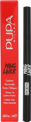 Productafbeelding van PUPA Milano Wing Liner, vloeibare eyeliner, potlood, zwart, extra zwart, 1 ml, voor dames