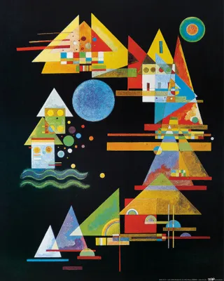Obrázek produktu pro Wassily Kandinsky umělecký obraz - Krajka v mašli, 1927 (50 x 40 cm)