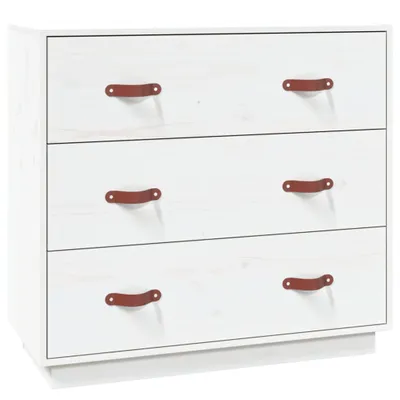 Produktbild von Sideboard Weiß 80x40x75 cm Massivholz Kiefer