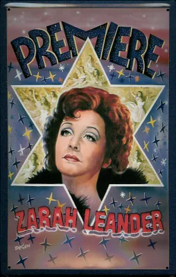 Produktbild von Blechschild Zarah Leander Filmplakat Schild retro Nostalgieschild