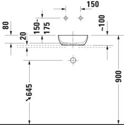 Produktbild von DURAVIT 266003FH00 Sivida ASB eckig 300mm,DuroCast Plus