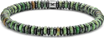 Produktbild von Frank 1967 7FB-0682 – Herrenarmband – Armband aus Naturstein – Hämatit – Grün – 20 cm – Geschenk für Männer